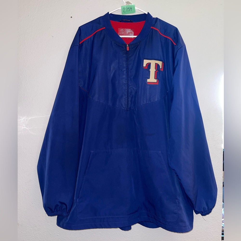 Texas Rangers Baseball vintage Majestic long sleeve pullover size XXL